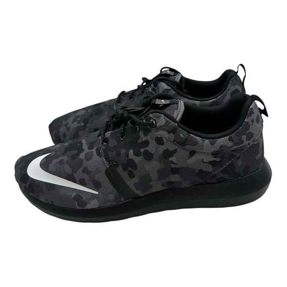 Nike Rosherun NM FB Running Shoes Men Sz 11.5 Dark Grey Camo Sneakers 685196-001 - Picture 6 of 15